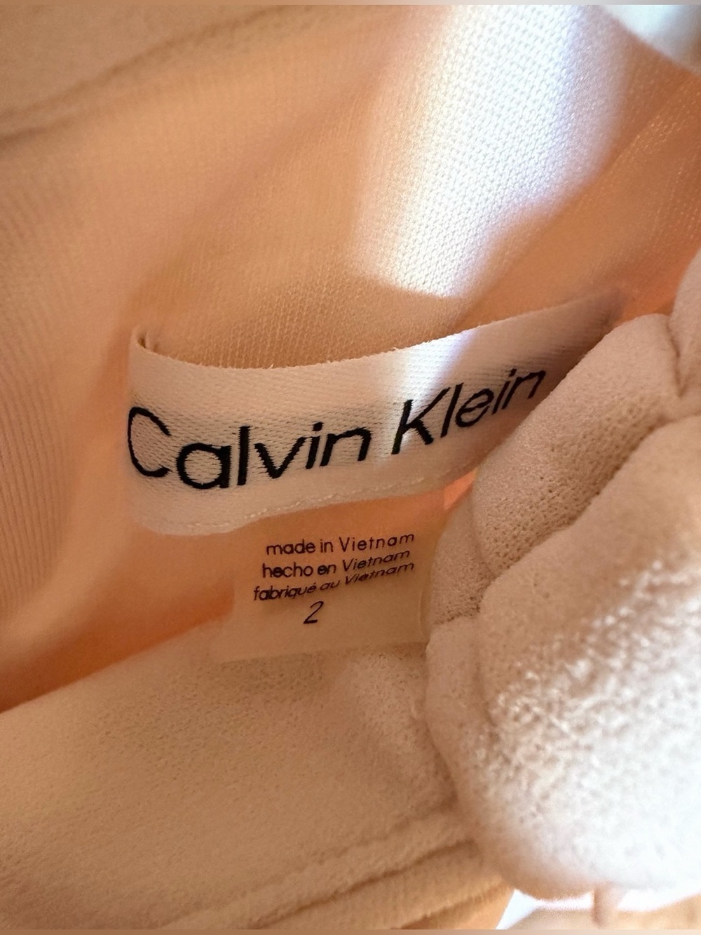 Calvin Klein Pastel Pink Sleeveless Dress with Neck Tie - Picture 5 of 9